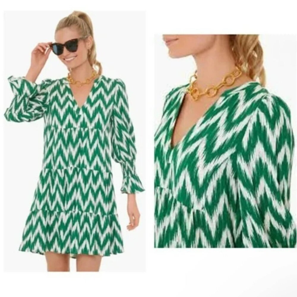Tuckernuck Pomander Place Size Medium  Ikat Kenzo Mini Dress Green
